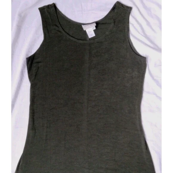 Vintage Coldwater Creek Acetate Blend Stretch Maxi Dress Green Womens Medium - Picture 8 of 13